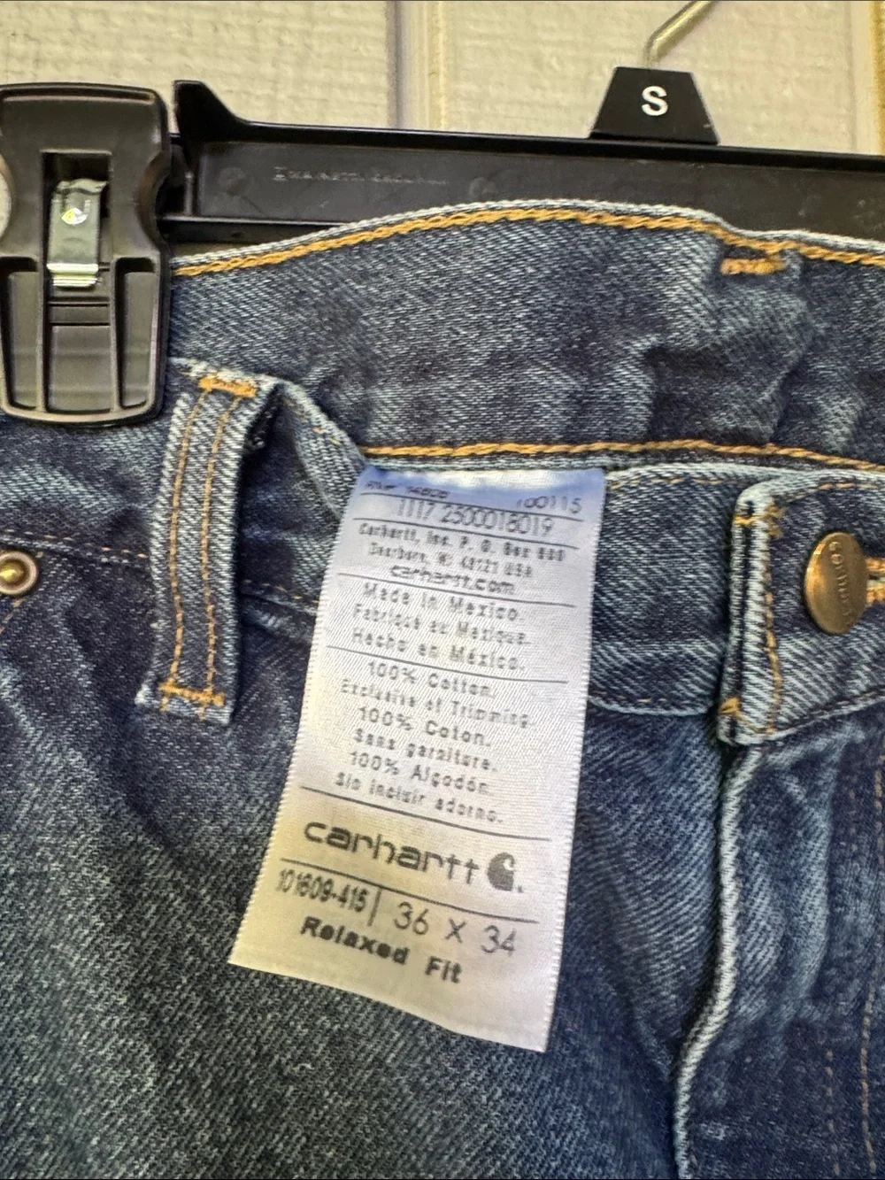 Men’s Carhartt  Double Pocket Denim Jean Size 36